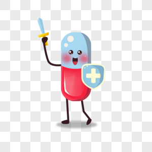 可爱的卡通药品人物图片素材