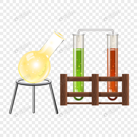 化学实验试管烧杯图片