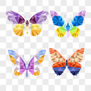 几何彩色神秘蝴蝶图片