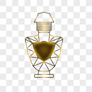 金色光效线条香水瓶图片