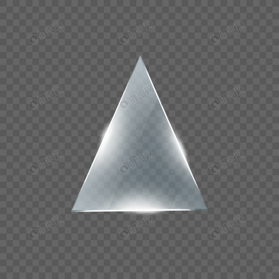 三角形玻璃透明立体图片