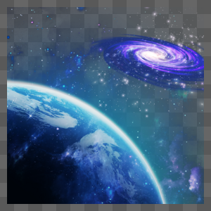 紫色银河太空地球云层星星图片