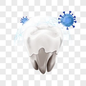 网状防护光效牙齿健康图片