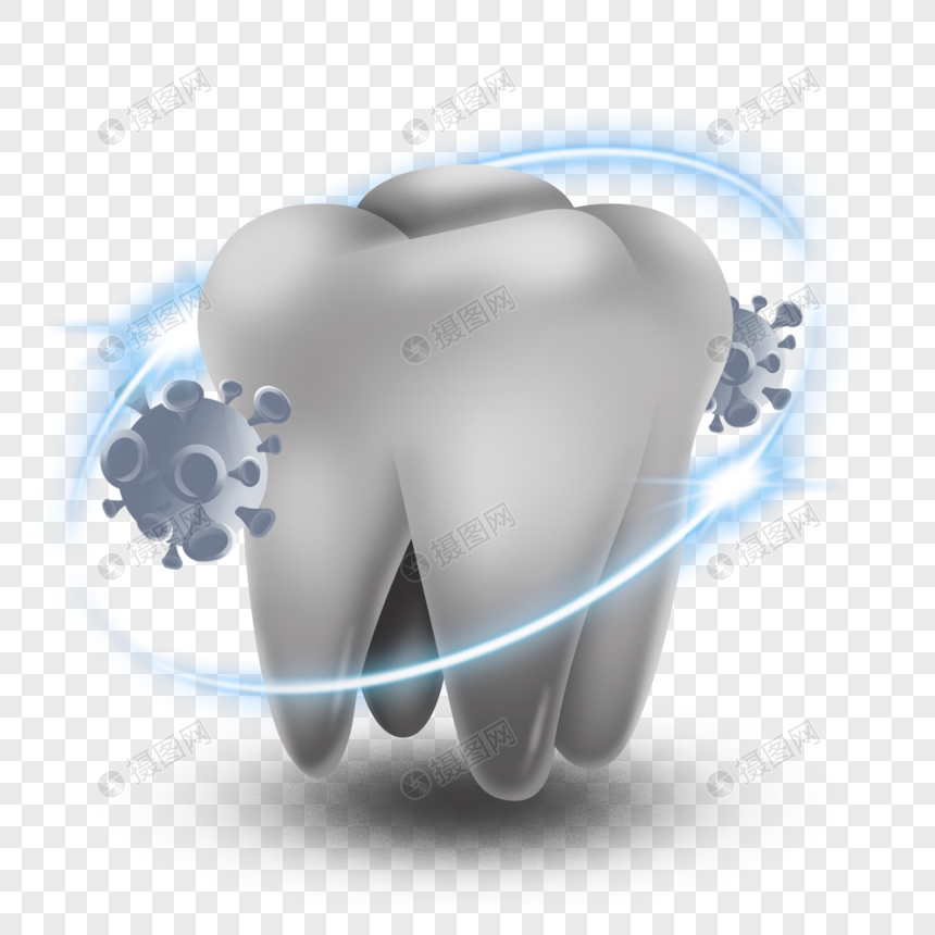蓝色光效保护牙齿健康图片