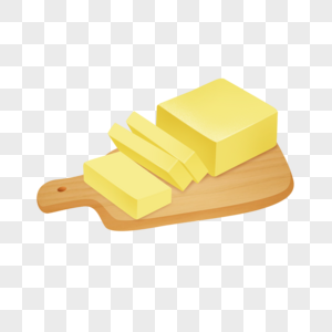 黄油食物写实案板图片