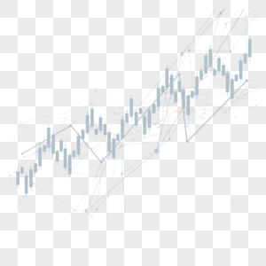 股票k线图上升趋势商业灰色蜡烛图图片
