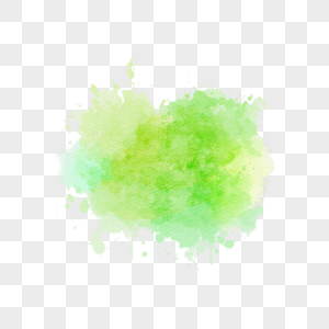 笔刷笔触绿色水彩风格图片