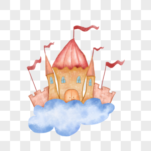 水彩童话公主城堡图片