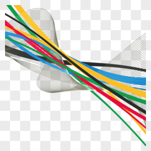 抽象奥林匹克奥运五环颜色网格线条高清图片