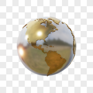 美洲金色金属地球图片