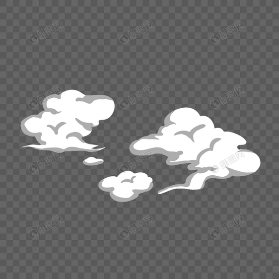 可爱白色云层烟雾云朵图片
