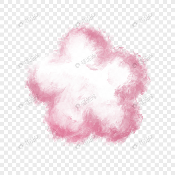 写实风格粉红色花朵云朵图片