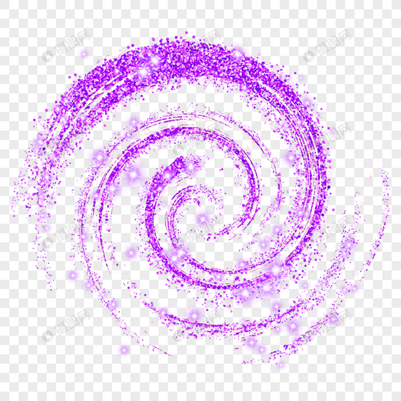 紫色漩涡状闪光光效抽象笔刷图片
