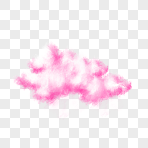 粉红色云朵自然景象写实风格图片