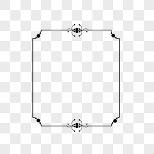 黑白复古长方形边框图片