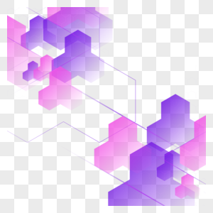 紫色幻彩立体图形商务抽象几何边框图片