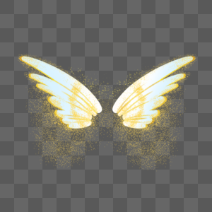 抽象金粉光效翅膀图片