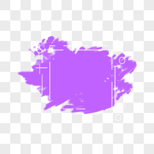 紫色垃圾笔刷长方形边框图片