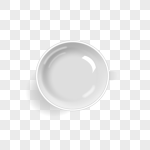 白色陶瓷碗俯视景观图片