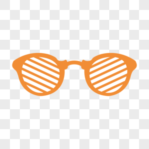 橙色简约卡通太阳眼镜图片