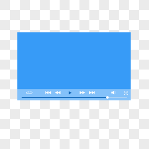 视频播放器界面蓝色高清图片