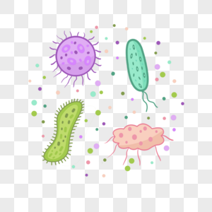 细菌微生物卡通剪贴画图片