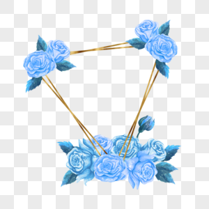 蓝金花朵花卉蓝色玫瑰花植物图片