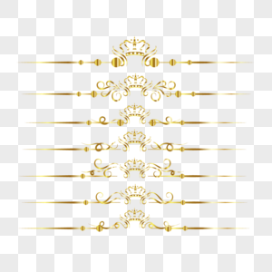 金皇冠装饰分隔线图片