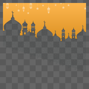 金色清真寺轮廓边框图图片
