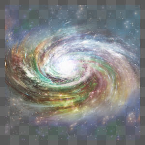 夜晚螺旋形的星轨星系图片
