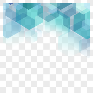 边框六边形几何半透明创意蓝色图片