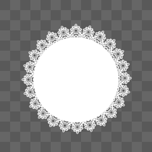 白色圆圈花纹蕾丝边框图片