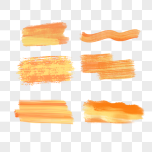 橙色水彩渐层厚涂叠层纹理笔画笔触组合图片