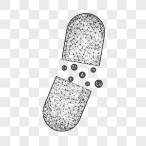 抽象多边形药丸医学治疗图片