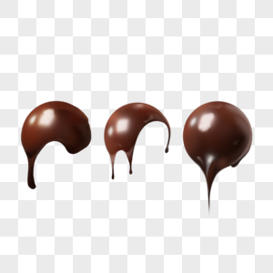 液体融化巧克力球滴落图片