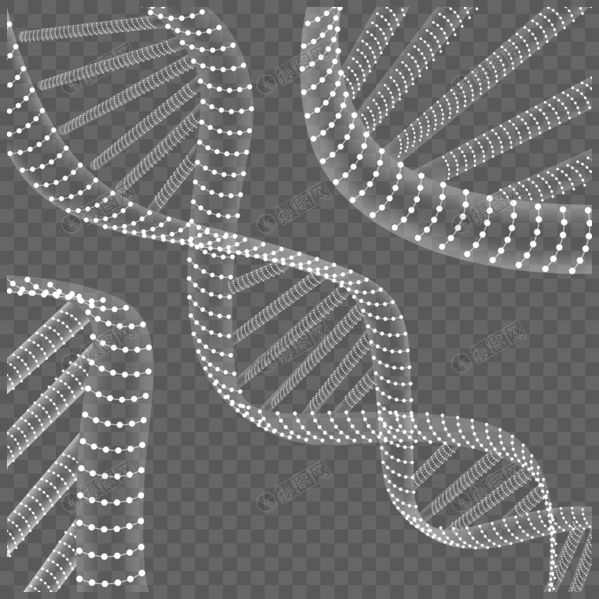 透明白色水印光效抽象dna图片