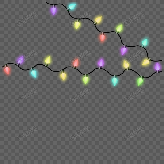 圣诞节装饰彩灯灯串图片