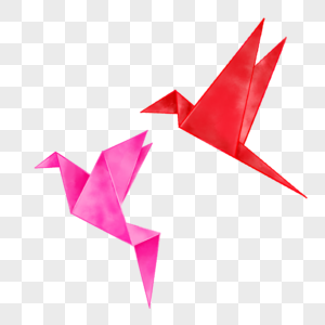 折纸艺术多边形鸽子水彩千纸鹤图片