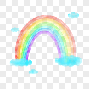 好看水彩彩虹图案图片