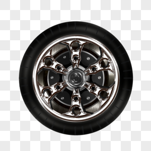 科技感十足的黑色立体质感轮胎图片