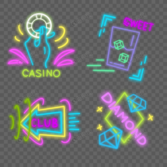 霓虹赌场标志图片
