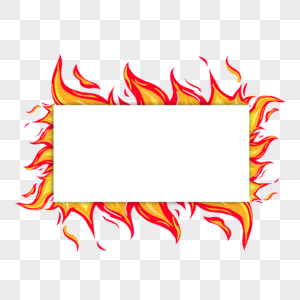 火焰促销长方形边框图片