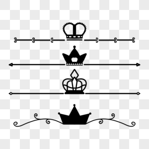 王冠线条分隔线花边线条图片