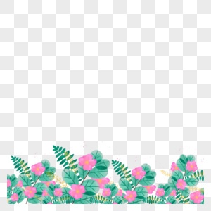 水彩婚礼花卉绿色叶子边框图片