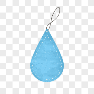 蓝色水滴形状促销标签图片