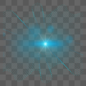 蓝色闪光光圈光效抽象量子图片