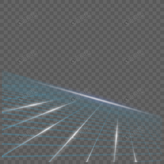 蓝色网状线条光效抽象地平线图片