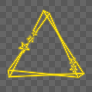 金色三角形光效星星边框图片