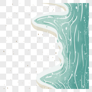 绿色海水海浪边框图图片