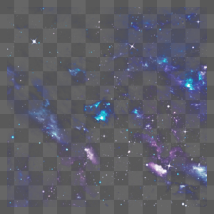 蓝色夜晚银河星空图片